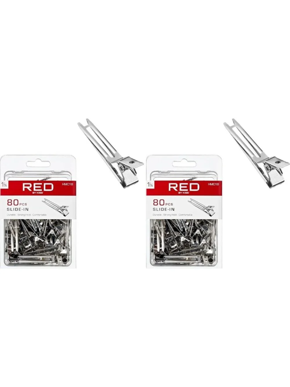 Durable 80pcs Metal Slide-In Hair Clips for Dreads, Twists & Hairdressing